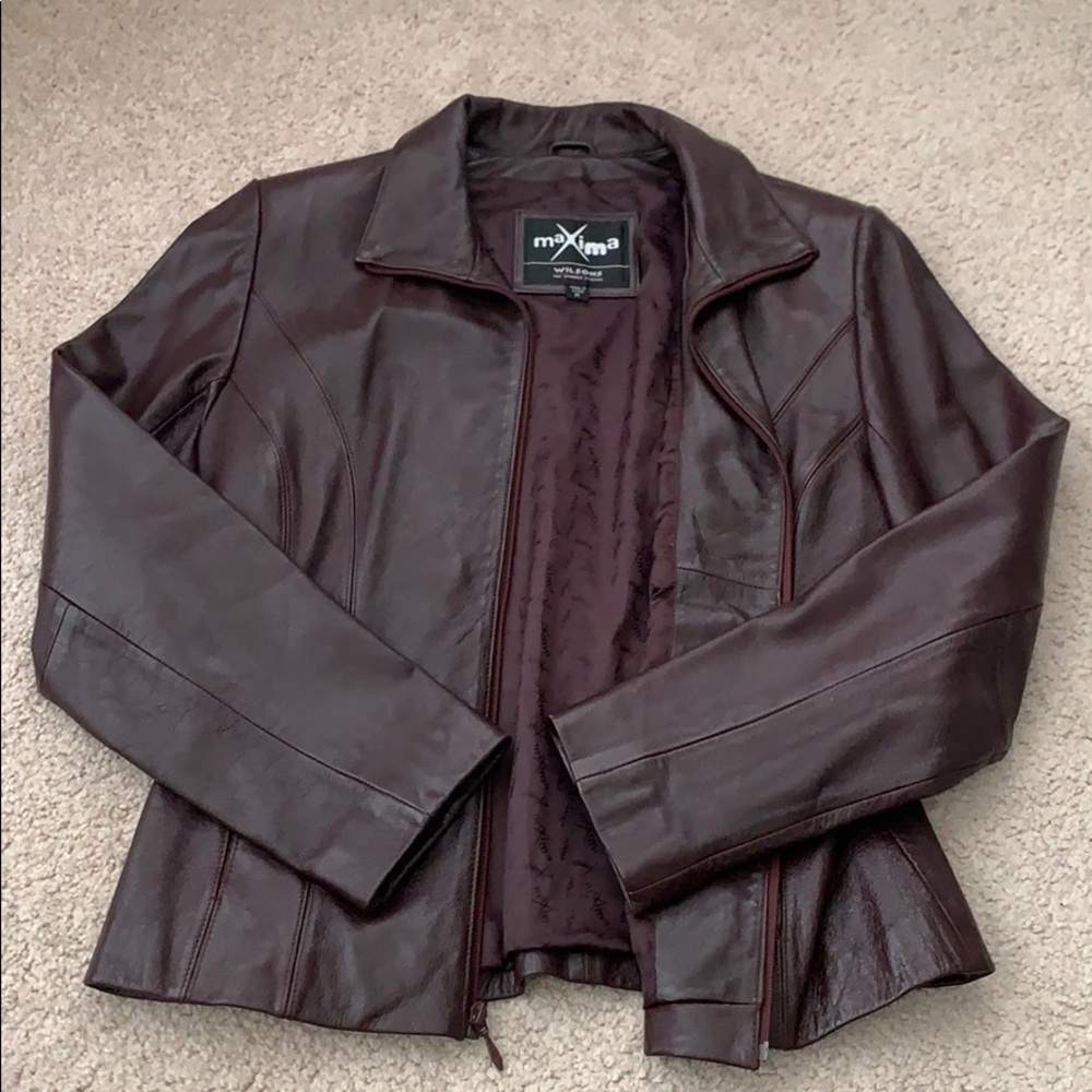 Authentic Wilson’s Leather Jacket (Maroon) - image 3